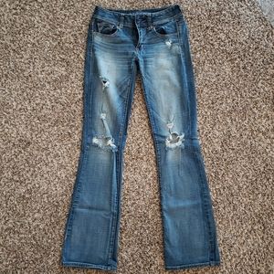 AEO Kickboot Ripped Fashion Jeans
